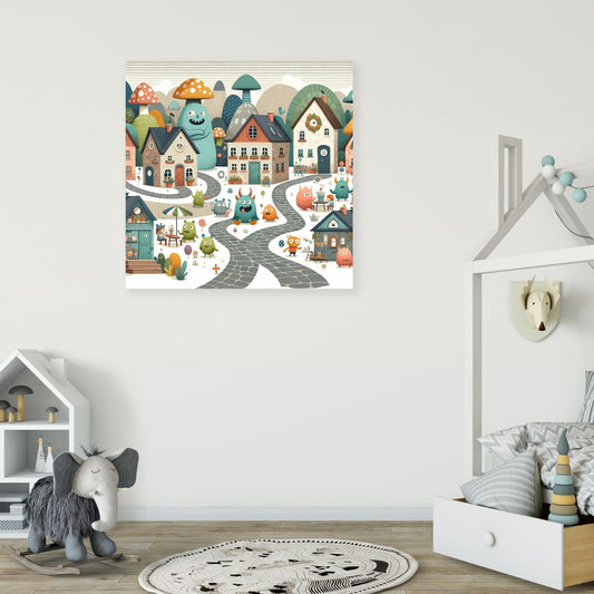 Monster Village Canvas