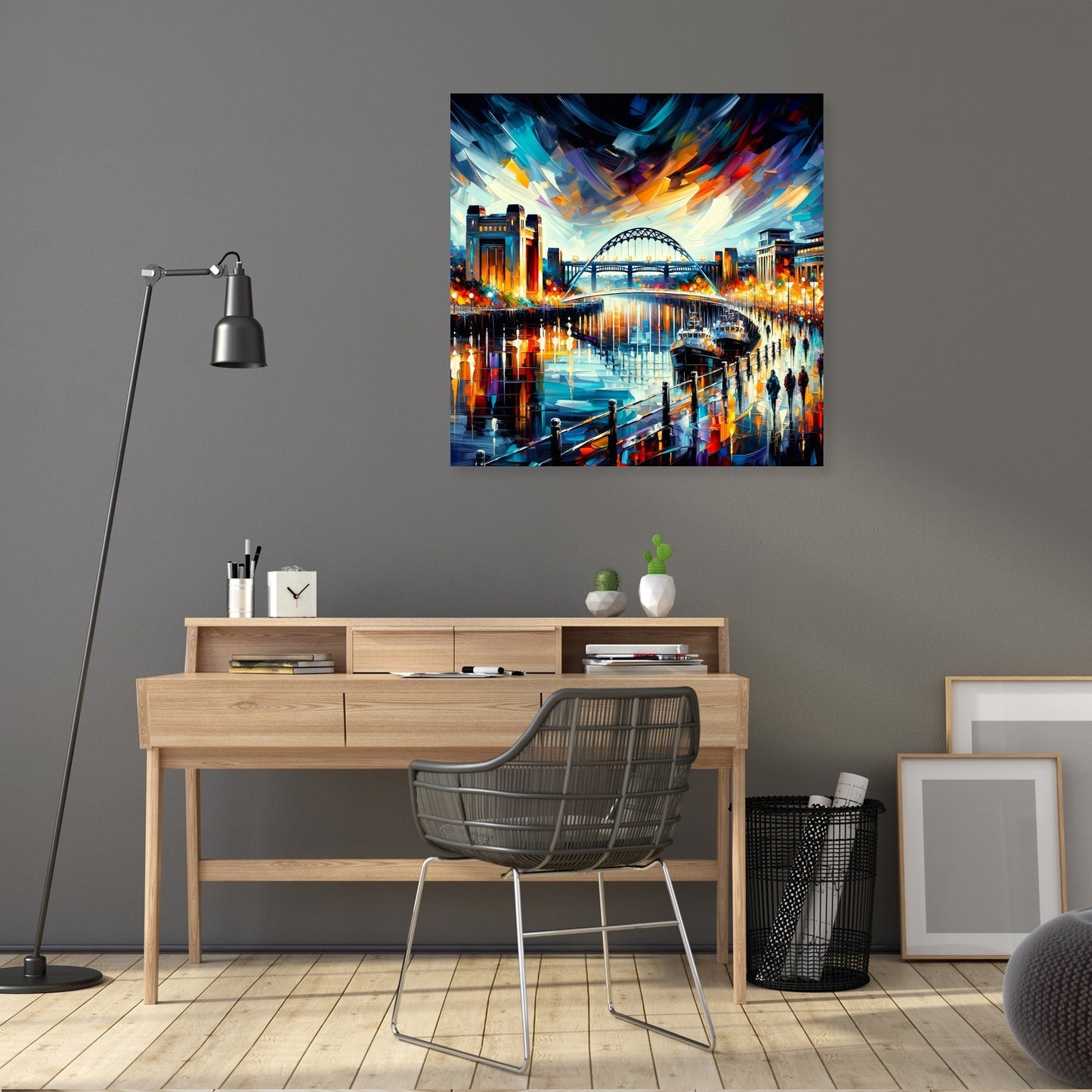 Newcastle Quayside Evening Vibrance Canvas