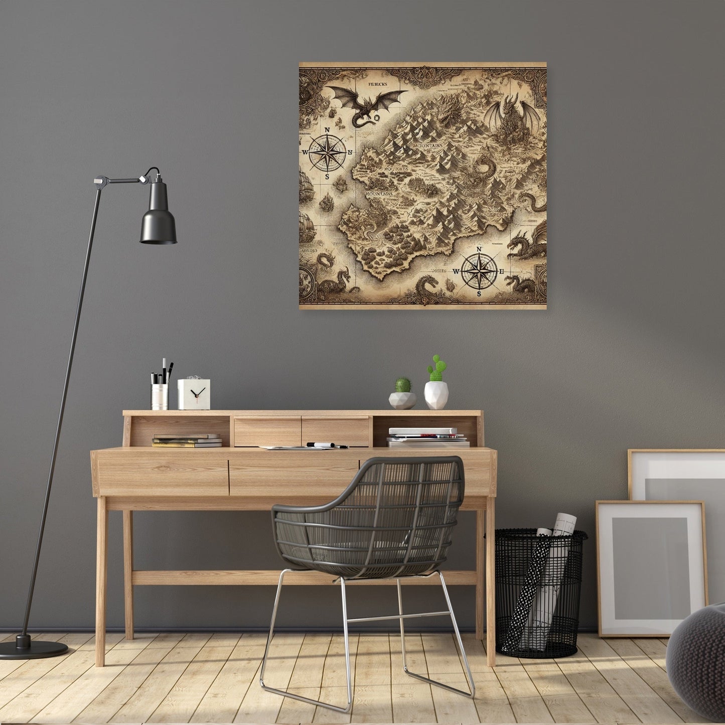 Mystic Monster Map Canvas