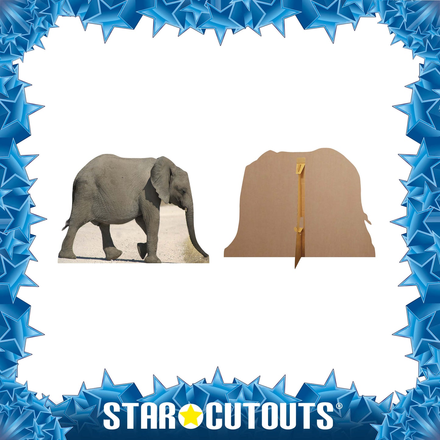 SC069 Baby Elephant Cardboard Cut Out Height 93cm