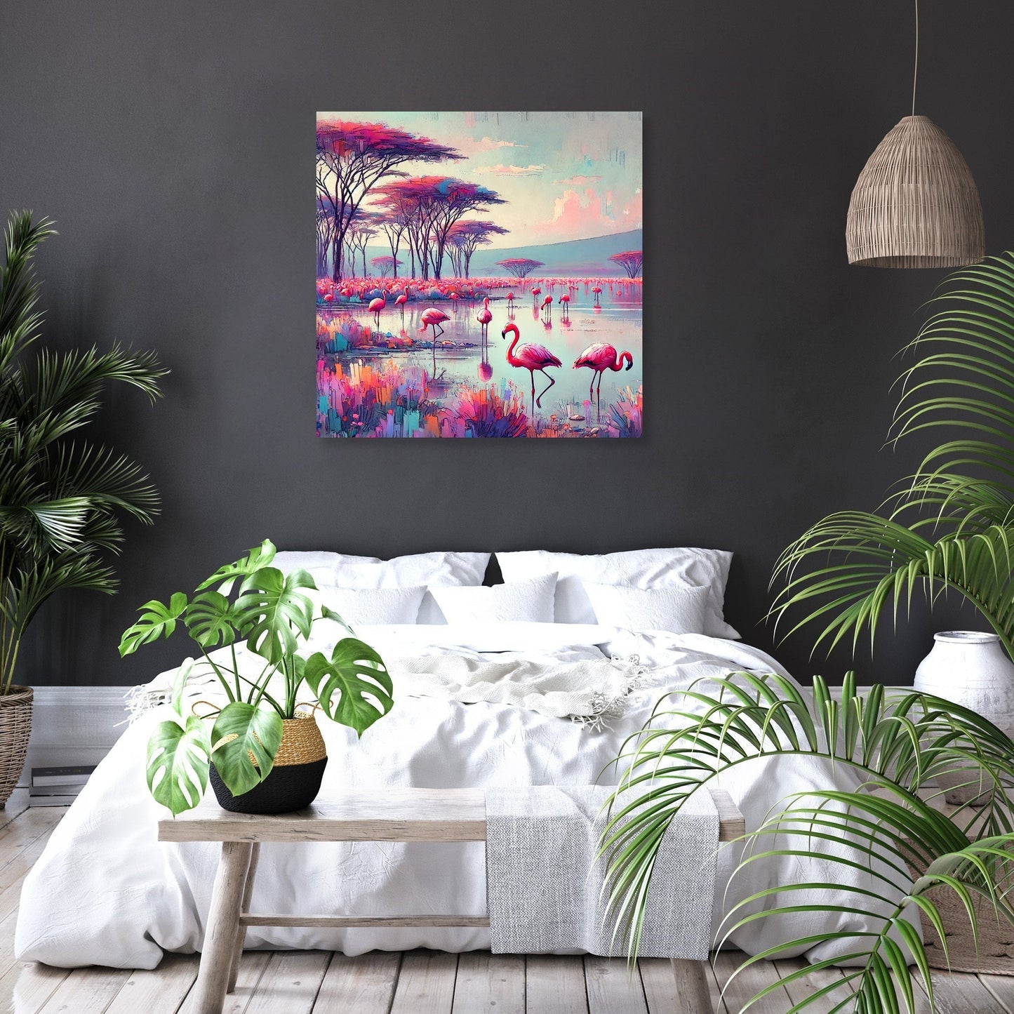 Flamingo Paradise Canvas