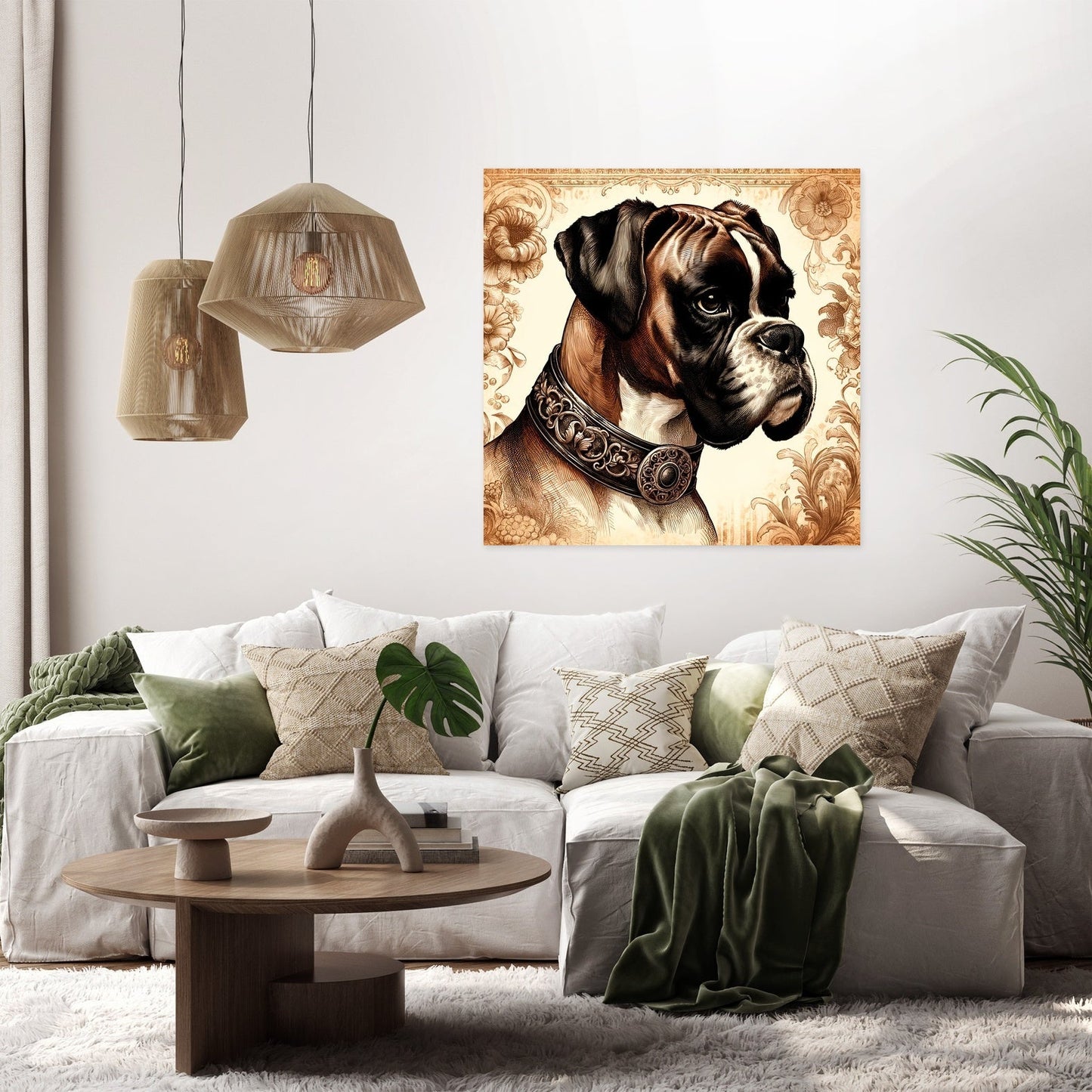 Nostalgic Charm Vintage Boxer Canvas