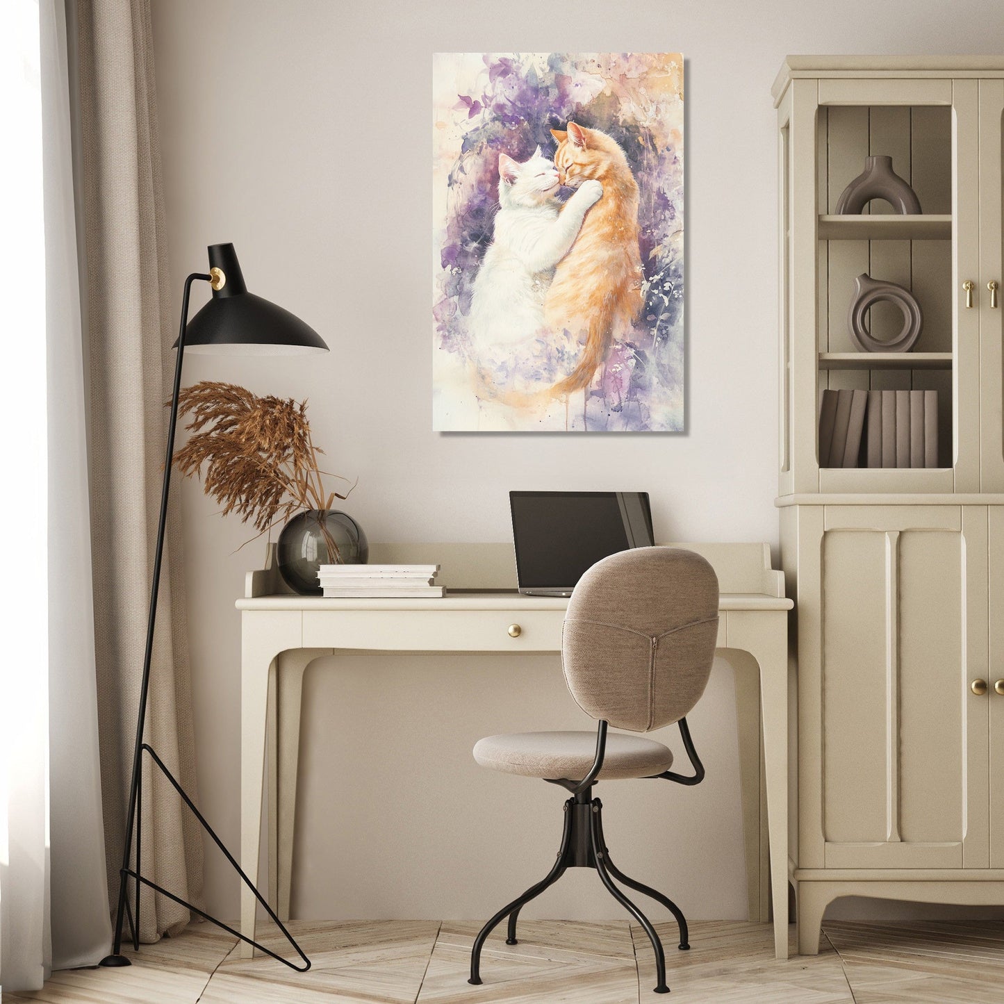 Feline Love on Canvas