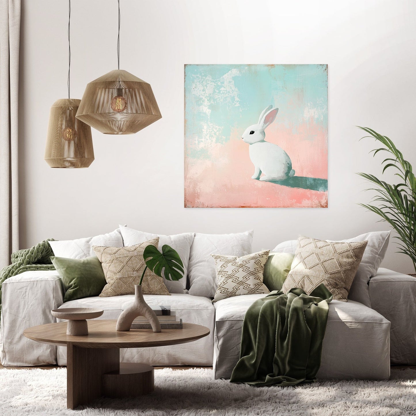 White Rabbit Serenity Canvas