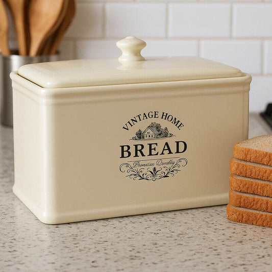 Vintage Home Cream Ceramic Bread Bin