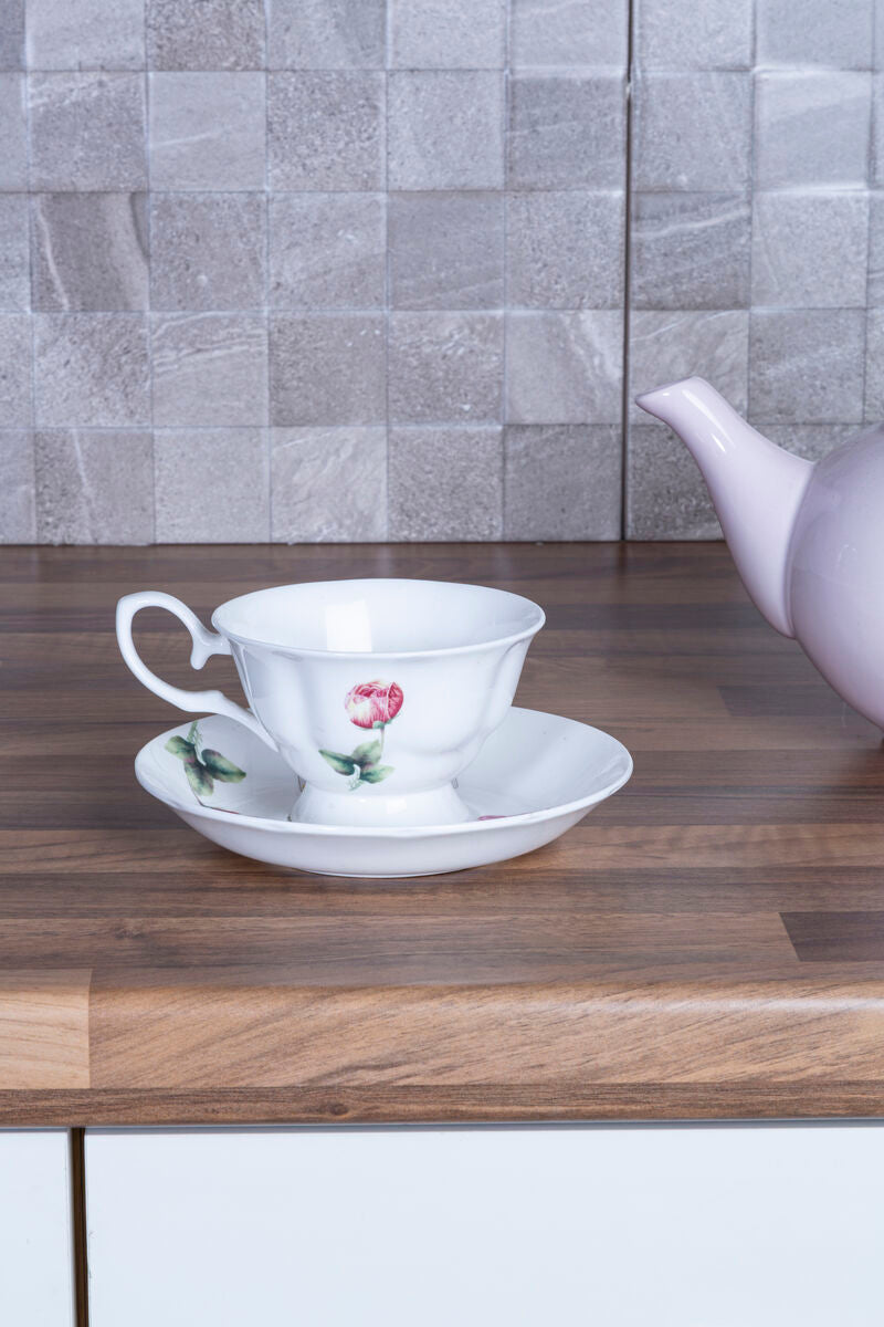 Peony Cup And Saucer