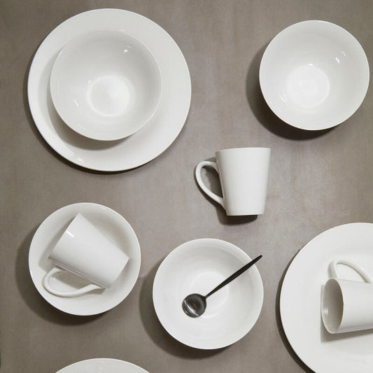 Elmira 12Pc White Porcelain Dinner Set