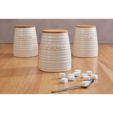 Cream Dolomite Tea Canister | Winnie
