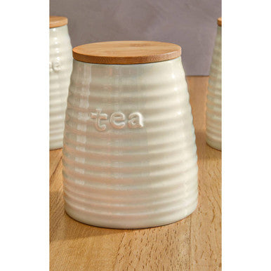 Winnie Cream Dolomite Tea Canister