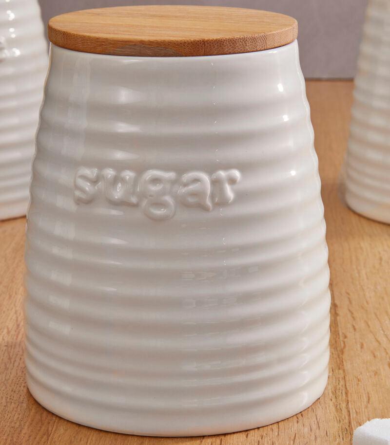 Cream Dolomite Sugar Canister | Winnie