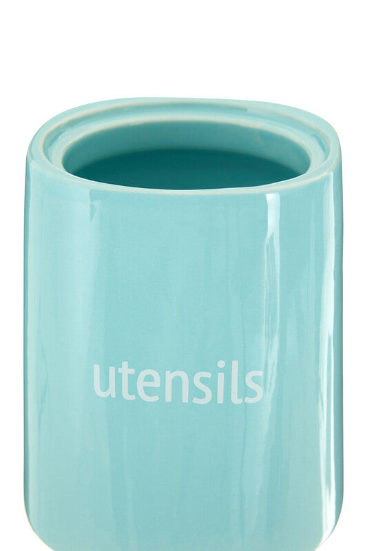 Fletcher Blue Utensil Jar