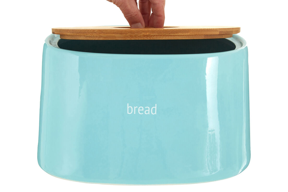 Blue Ceramic Bread Bin | Fletcher