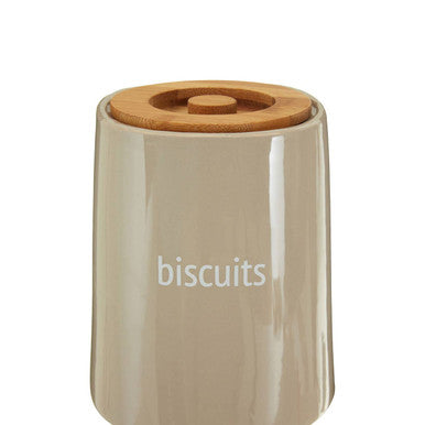 Beige Ceramic Biscuit Canister | Fletcher