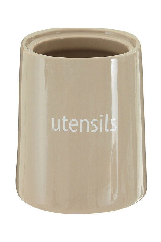 Beige Ceramic Utensils Holder | Fletcher