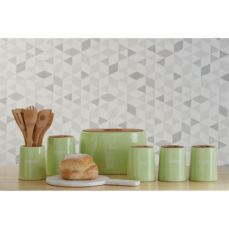 Fletcher Green Ceramic Bread Bin