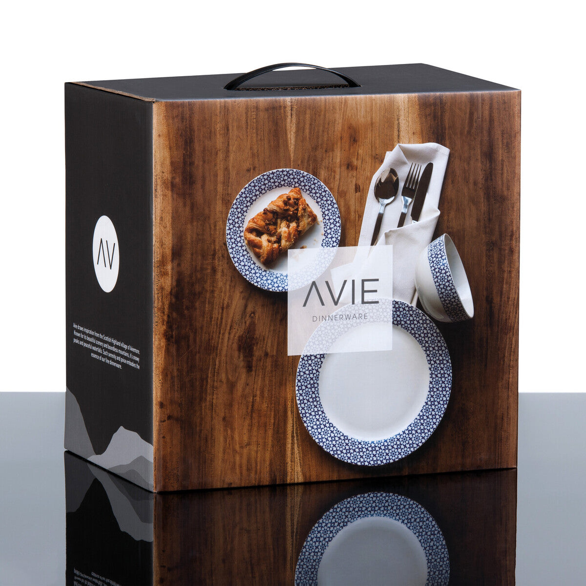 Avie Casablanca 12 Piece Blue Dinner Set