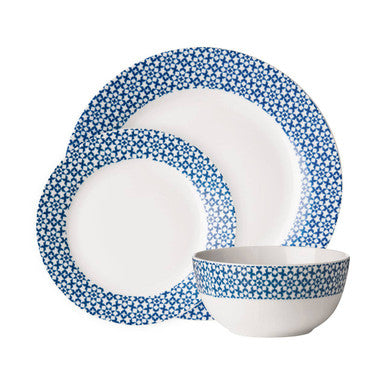 Avie Casablanca 12 Piece Blue Dinner Set Mob