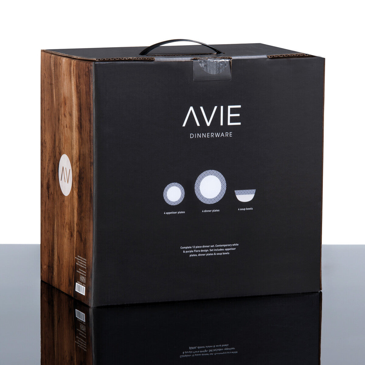 Avie Casablanca 12 Piece Blue Dinner Set Mob