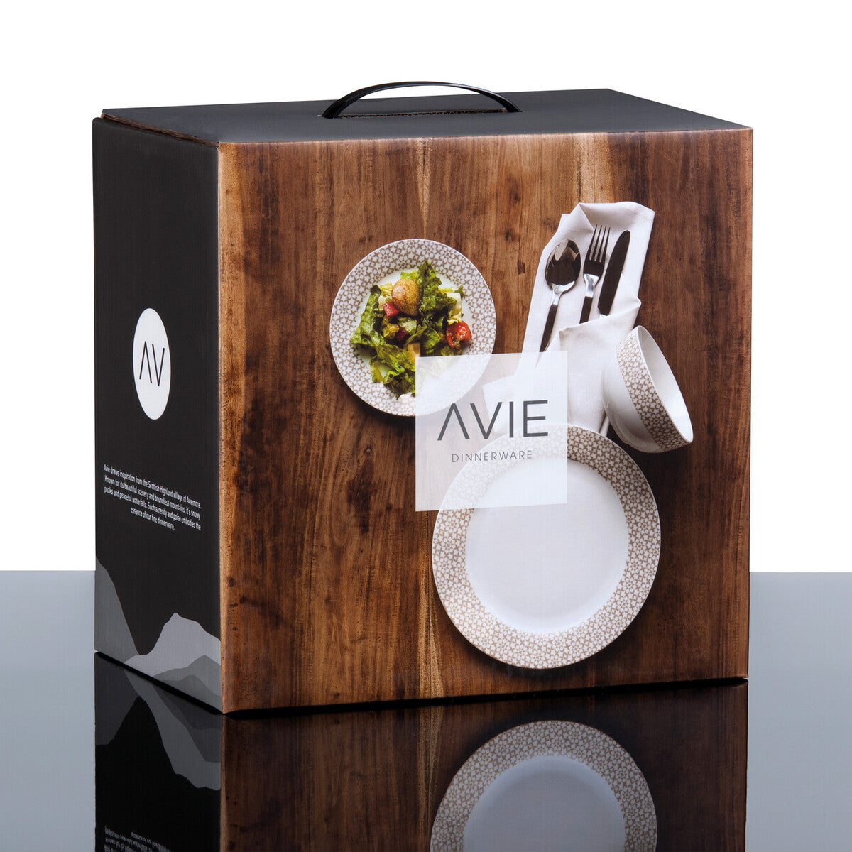Avie Casablanca 12 Piece  Natural Dinner Set Mob