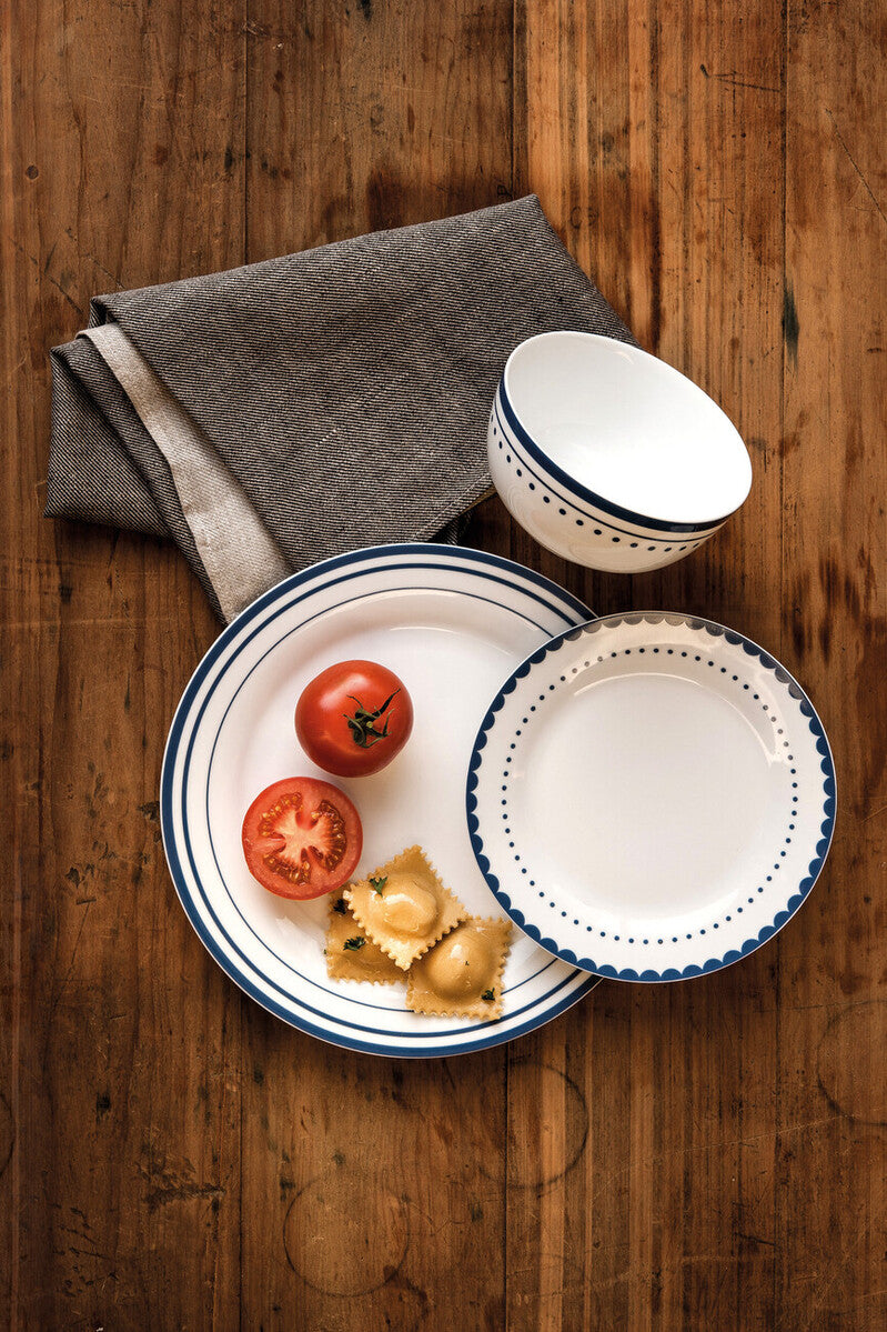 Avie Saturn 12 Piece Blue Dinner Set Mob