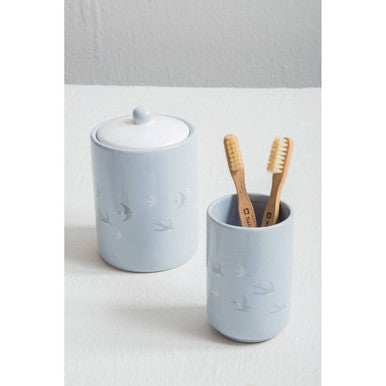 Light Blue Bird Design Canister | Swift