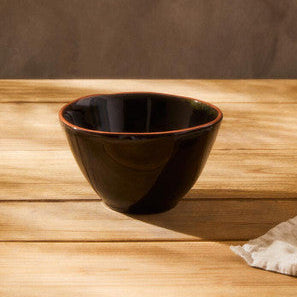 Calisto Black Glazed Terracotta Cereal Bowl