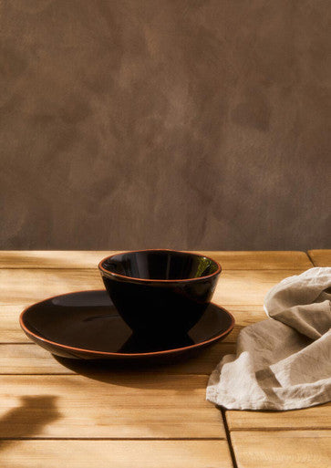 Calisto Terracotta Black Glazed Cereal Bowl