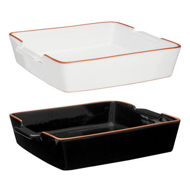Calisto Terracotta Black Glazed Oven To Table Dish