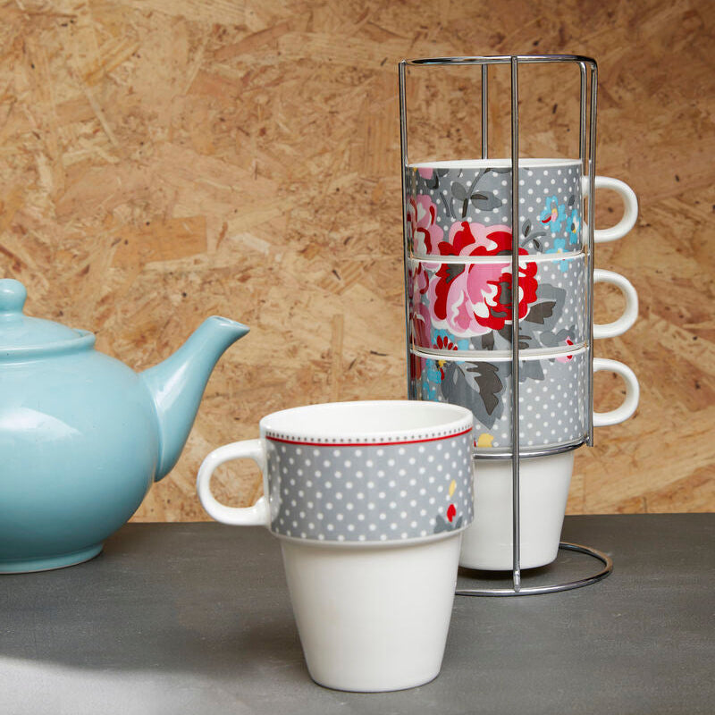 Set Of Four Stackable Pippa Mugs