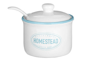 Sugar Pot with Lid and Spoon | Homestead