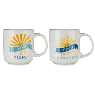 Set of Two Sunshine Mugs | New Bone China Mugs