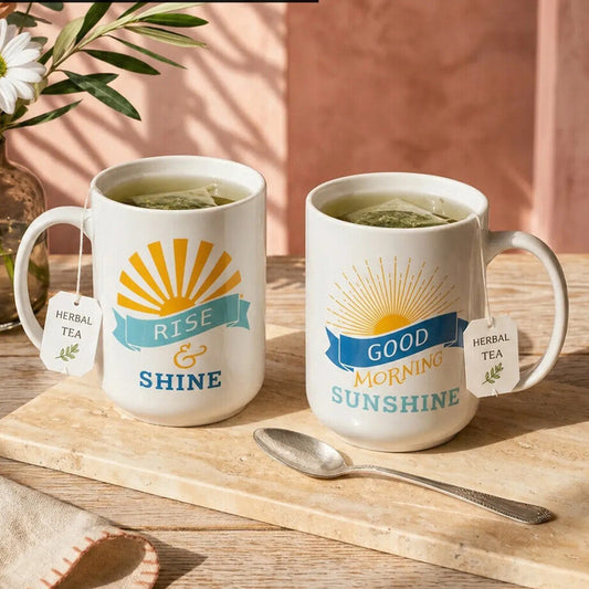 Set Of Two Sunshine Mugs