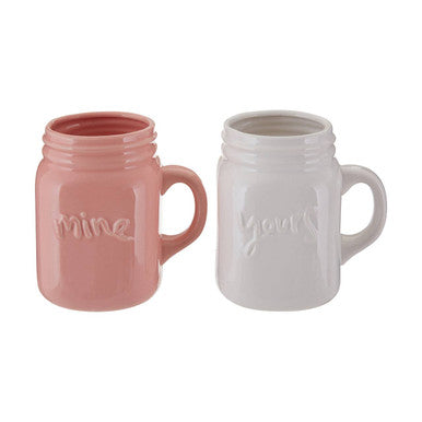Set Of Two Pretty Things Mine And Yours Mugs