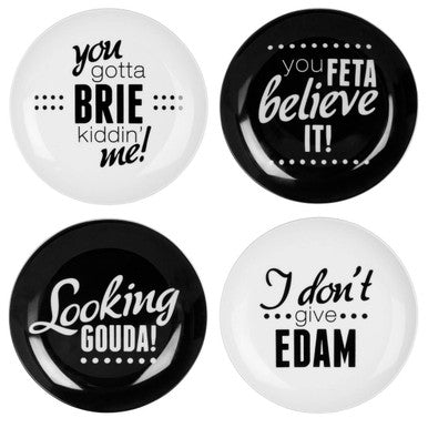 Pun And Games Set Of Four Cheese Plates