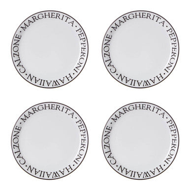Set of Four Pizza Plates | Noir