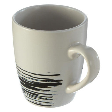 Middag Set Of 4 White And Bark Effect Mugs