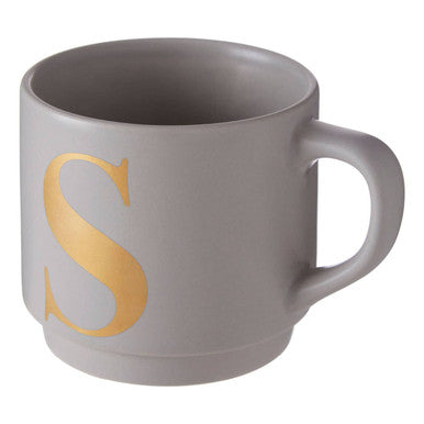Signet Grey Monogram Mug S