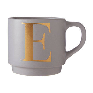 Grey Monogram Mug E | Signet