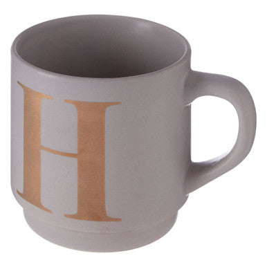 Grey Monogram Mug H | Signet