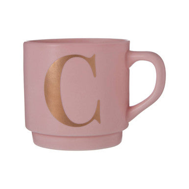 Signet Pink Monogram Mug C