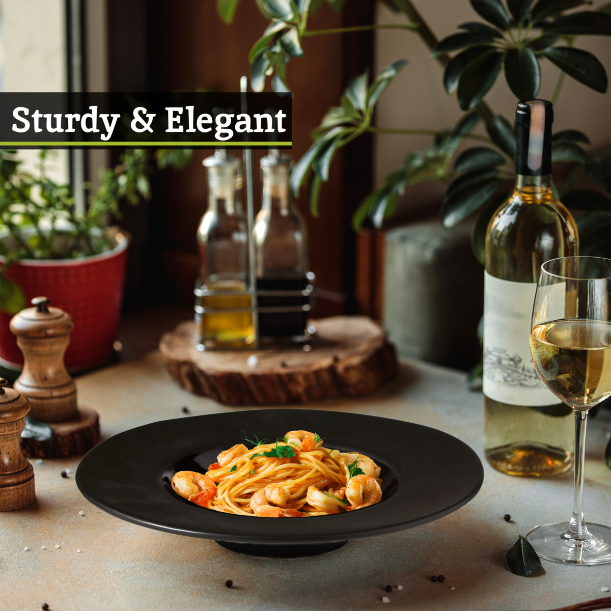 Hygge Black Pasta Bowl