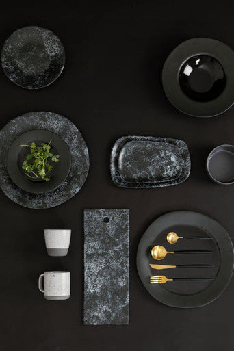 Hygge Large Black Marble Effect Serving Platter