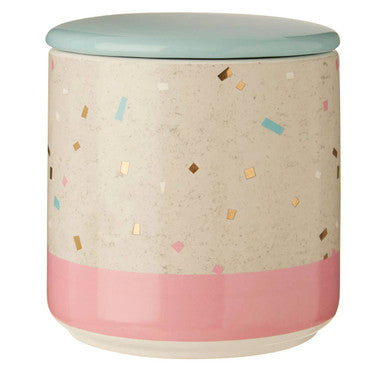 Medium Fine Earthenware Grey Pink Storage Canister | Lozica