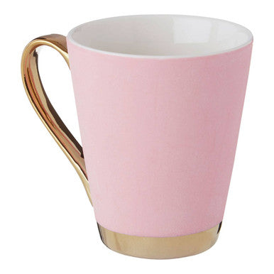Frosted Deco Pink Monogram Mug E