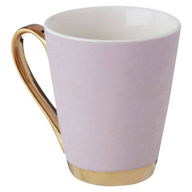 Frosted Deco Lilac Monogram Mug J
