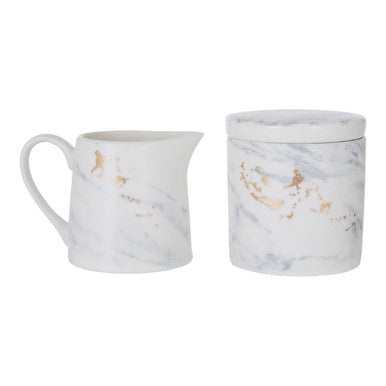 Marble Luxe Sugar Pot And Creamer