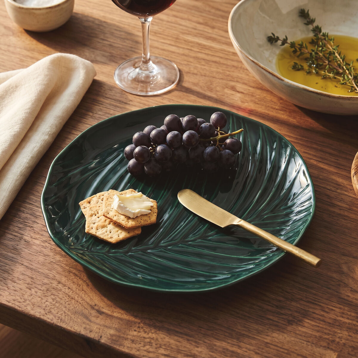 Dark Green Side Plate | Bali