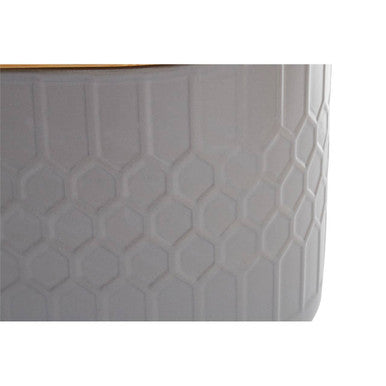 Geome Grey Bread Bin In Stoneware