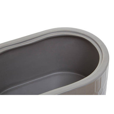 Geome Grey Bread Bin In Stoneware