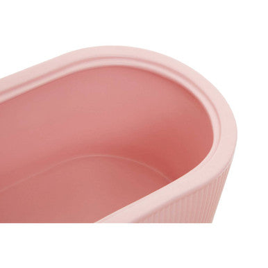 Geome Pink Bread Bin In Stoneware